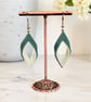 Peyote Drop Earrings - Forest Mint - Image 2