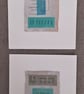 Colourful Combinations Grey Turquoise Handstitched Geometric Art Pictures - Image 5