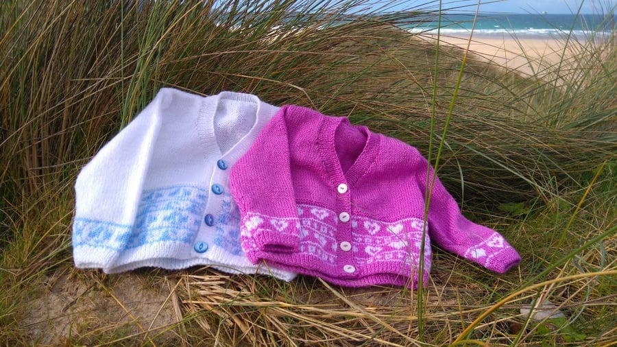 Knitting pattern for 2 baby fairisle cardigans - digital pattern ckc045