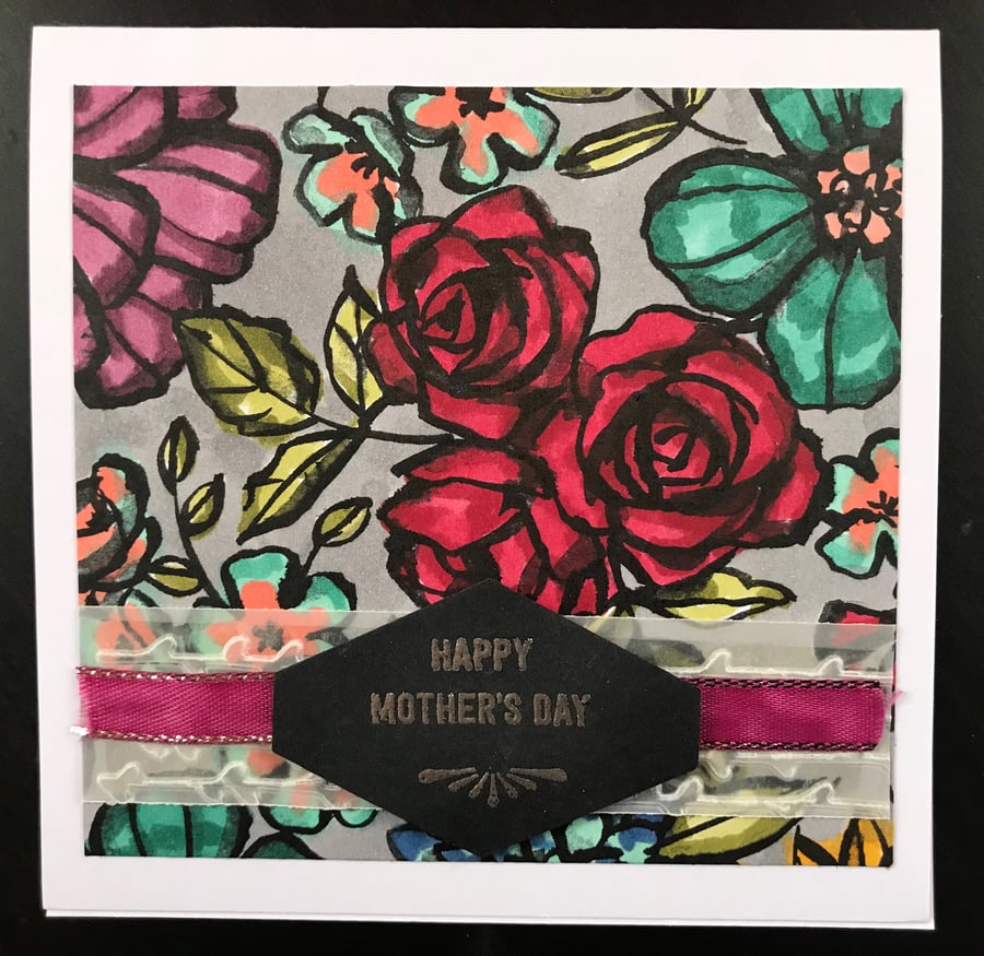 Mother's Day "English Red Roses" Card