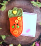 Felt Carrot Pocket Hug and card,pocket buddy,comfort pocket pal. - Image 3