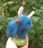 Needlefelt Highland Cow - Iridescent Blue coat - Image 2