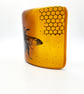 Fused Glass Bee Curve in Autumn Colours, Rich Amber - Image 2