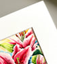 Pink Stargazer Lilies - Original Watercolour Painting - Floral Wall Art - Image 7