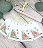 Toadstool Garden Gift Tags - set of 4 tags