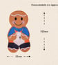 Parcel Delivery Gingerbread Decoration - Embroidered Courier Character - Image 2