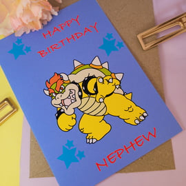 Bowser nephew birthday card