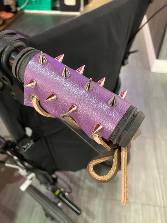 Leather Wheelchair Handle Deterrent (WHDs) - Keep Unwanted Hands OFF Your Wheels