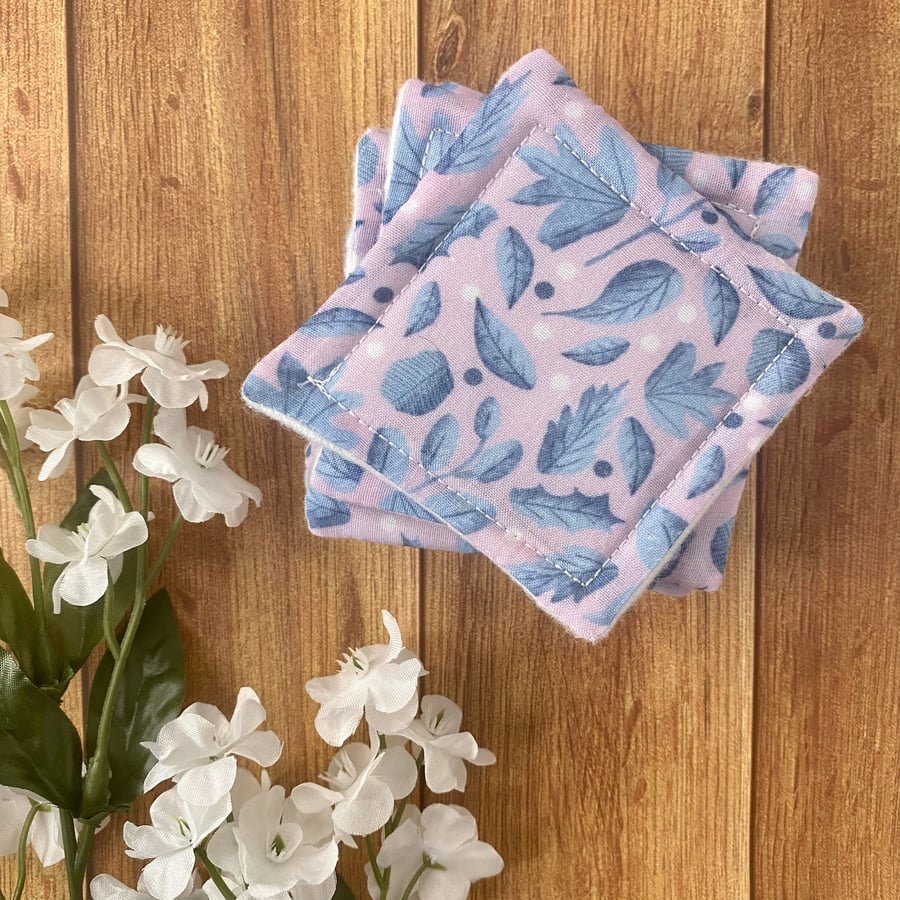 Blue Foliage Reusable Skincare Pads Makeup Removal, eco friendly gift, skincare 