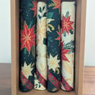 Two Tone Poinsettia Christmas Napkin Four Piece Set