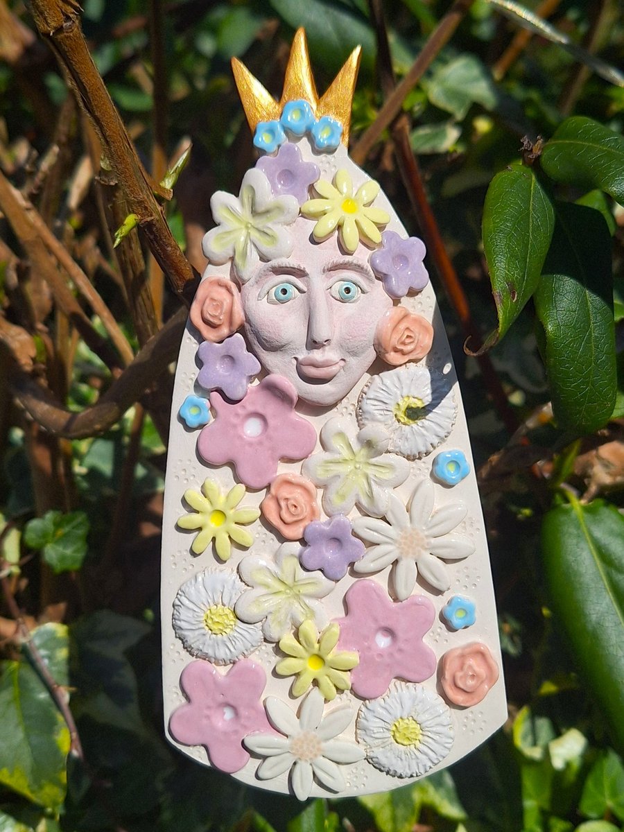 May Queen Jill - ceramic wall plaque
