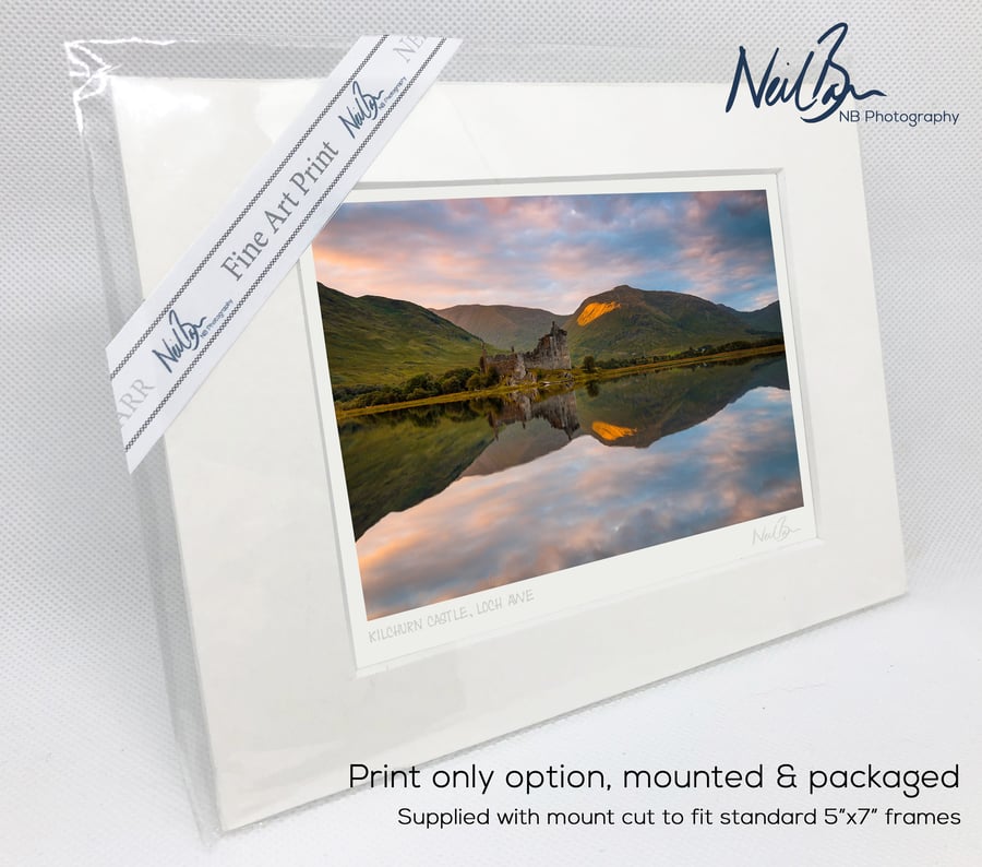Kilchurn Castle, Loch Awe, Argyll, Scotland - A6 (7" x 5") Unframed Print