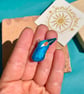 Handpainted Air Dry Clay Kingfisher Pendant Charm