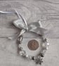 Beaded Ring Christmas Tree Decoration - Ice and Snow - Image 5