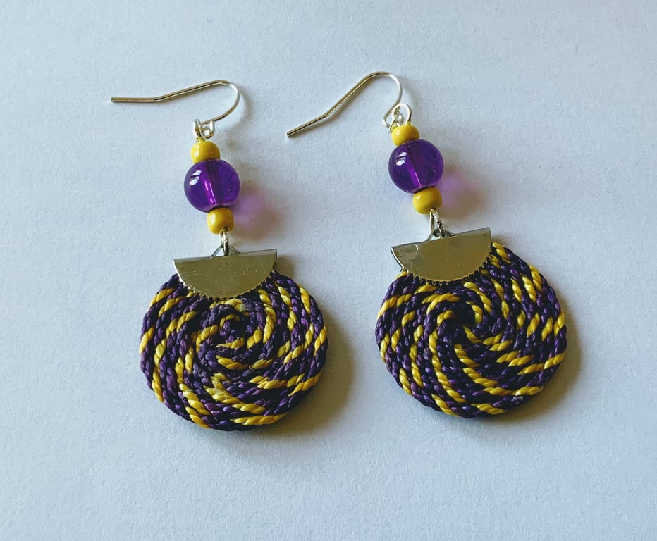 Spiral Satin Cord Earrings