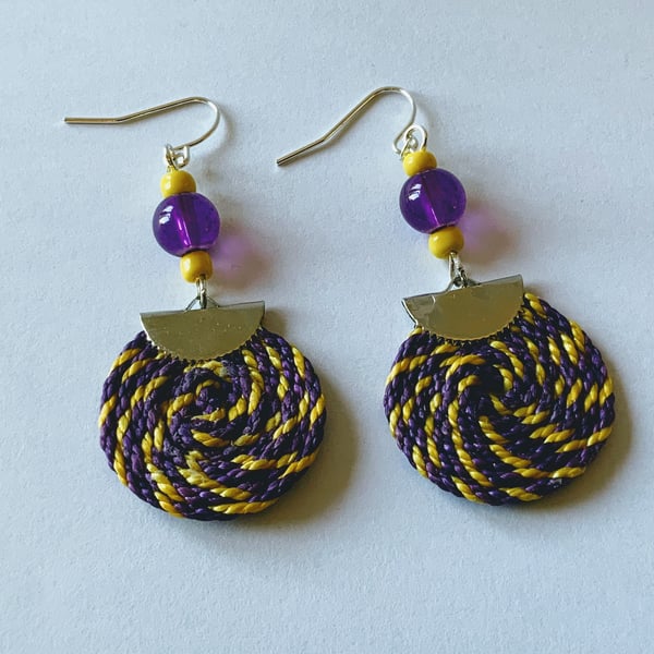 Spiral Satin Cord Earrings