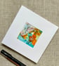 Blank greetings card, hand painted, original abstract, in vibrant acrylic ink - Image 1