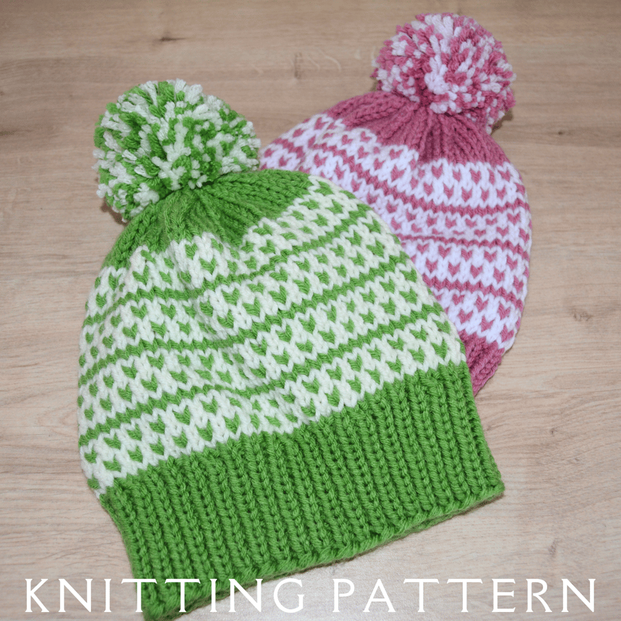 Bobble Hat Knitting Pattern The Skye Bobble Hat PDF PATTERN ONLY