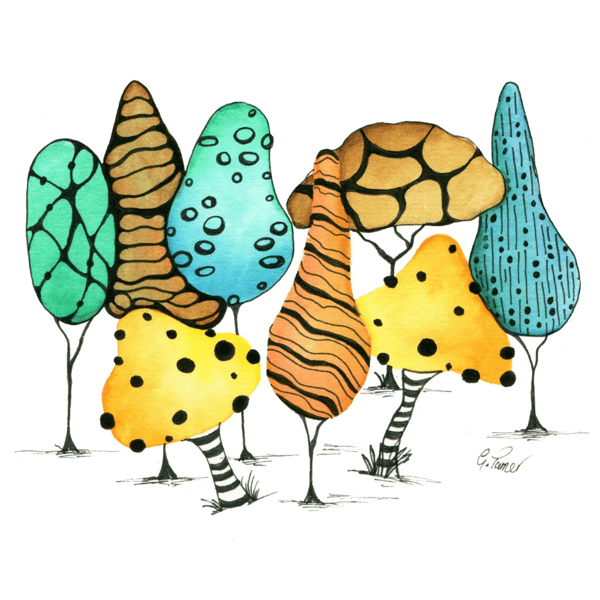 Watercolour Print, Abstract Watercolour Giclee Print, Fun art print 