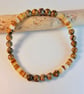 Leopardskin Jasper & Shell Bracelet - Larger Wrist Size -Men - Father's Day Gift - Image 6