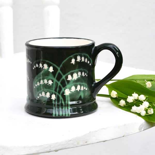 Lily of the Valley Country Mug - Hand Painted