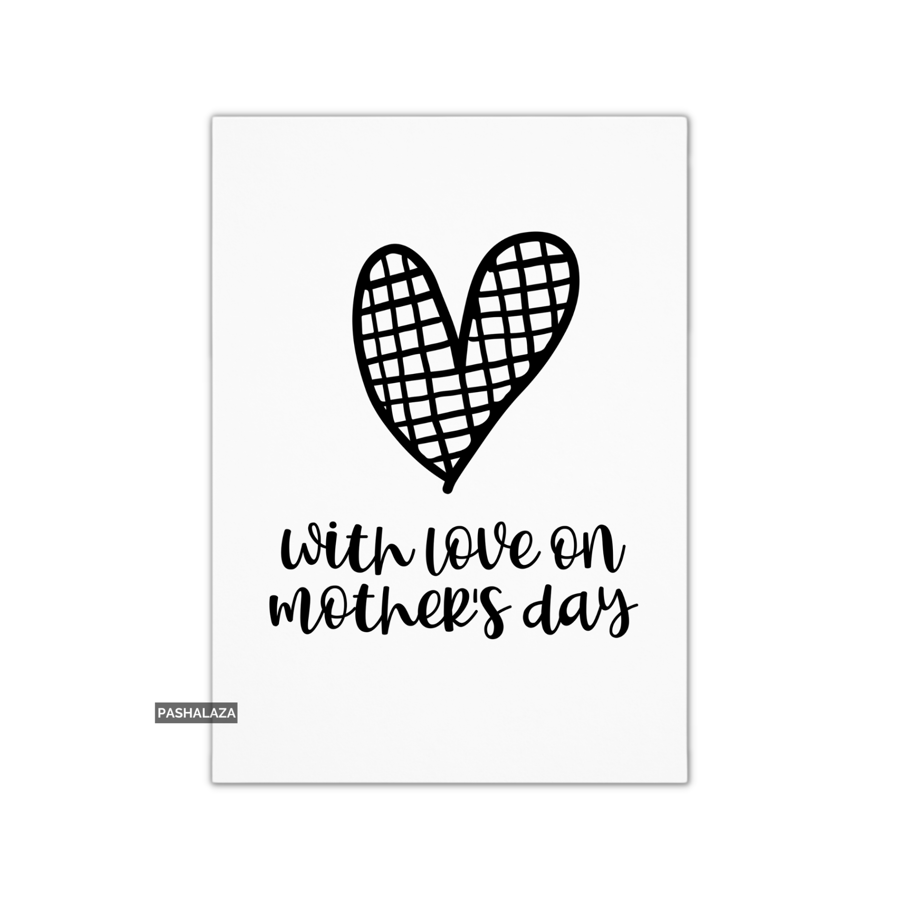 Mother's Day Card - Novelty Greeting Card - With Love