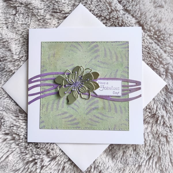  Birthday Card - Purple & Green