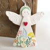 Ceramic Flower Angel Pottery decoration
