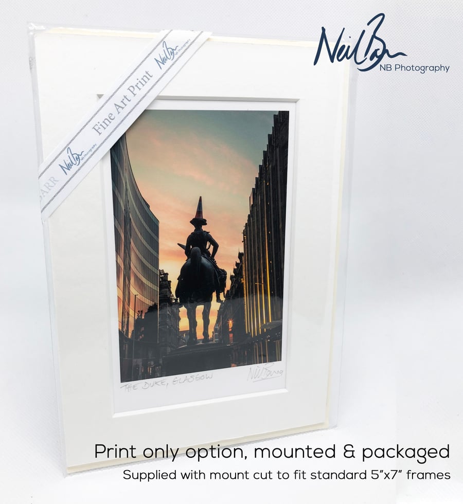 The Duke Glasgow Queen Street Scotland - A6 (5"x 7") Unframed Print