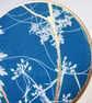 BOTANICAL CYANOTYPE PRINT CARD WITH GOLD LEAF - Image 2