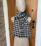 Harris Tweed Checked Scarf, 200 cm length x 36 cm width