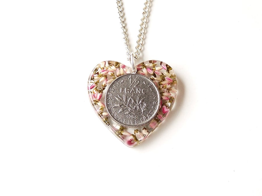 French Franc Flower Necklace - 1866