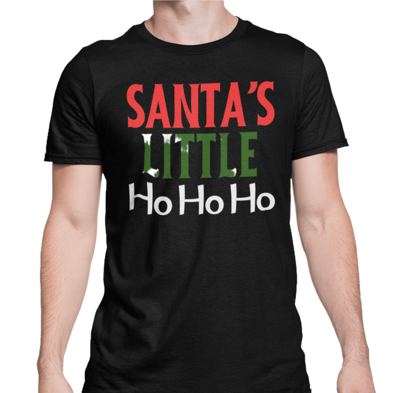 Santas Little HO HO HO Christmas T Shirt- Funny Joke Friends Banter Present
