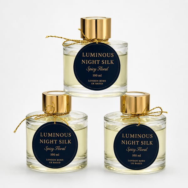 Reed Diffuser 100ml - Spicy Floral and Oud Home Fragrance - Night Silk