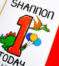 Personalised 1st Birthday 1 Today Have A Roarsome Birthday Card Dinosaur Age  - Image 3
