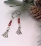 Pearl & Crystal Necklace and Earrings with Christmas Tree Charms, Christmas 2025 - Image 3