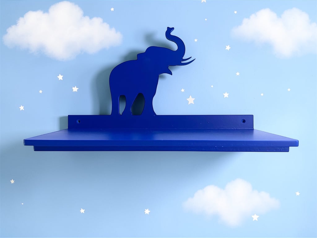 Elephant Wall Shelf – Nursery & Kids Room Decor