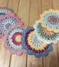 handmade crochet  flower coasters
