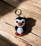 Handmade Crochet Penguin Keychain Amigurumi Bag Charm, Soft Plush Accessory