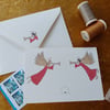 Christmas card with original angels design