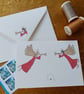 Christmas card with original angels design