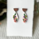Flower Meadow Polymer Clay Earrings