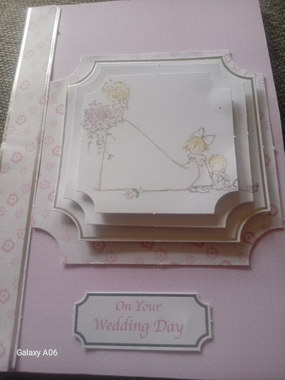 Following The Bride wedding congratulations card