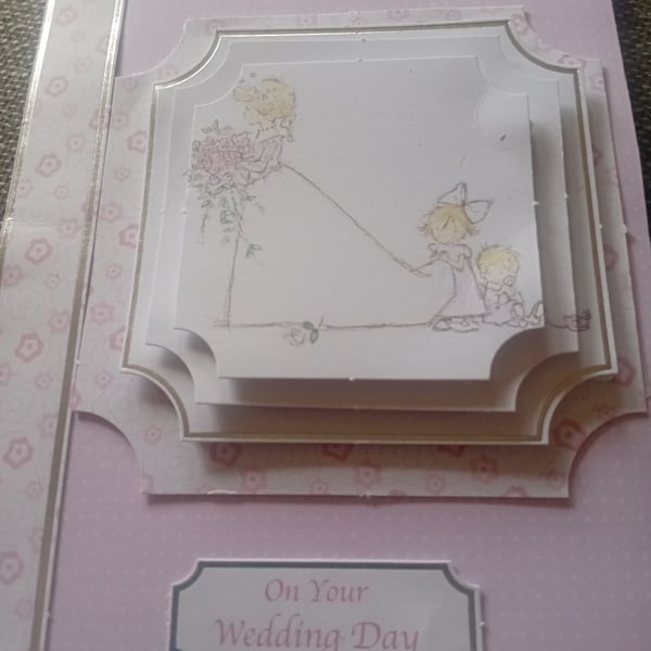 Following The Bride wedding congratulations card