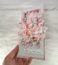 Pink Gingerbread Christmas Card - (112) Handmade Layered Card - Image 4
