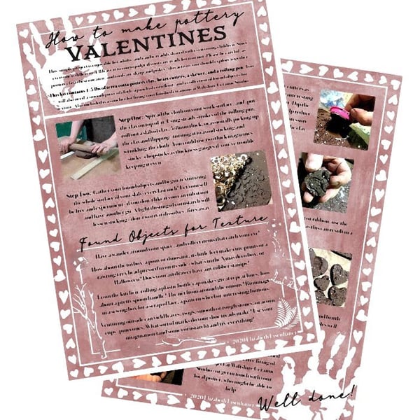 How to Make Clay Valentines Instruction Sheet