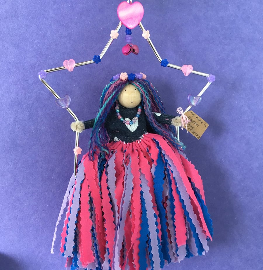 Bisexual Inspired Pride Flag Little Person In A Star Hanging Decoration, LGBTQ
