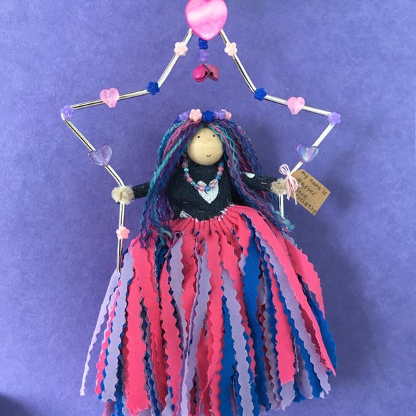 Bisexual Inspired Pride Flag Little Person In A Star Hanging Decoration, LGBTQ