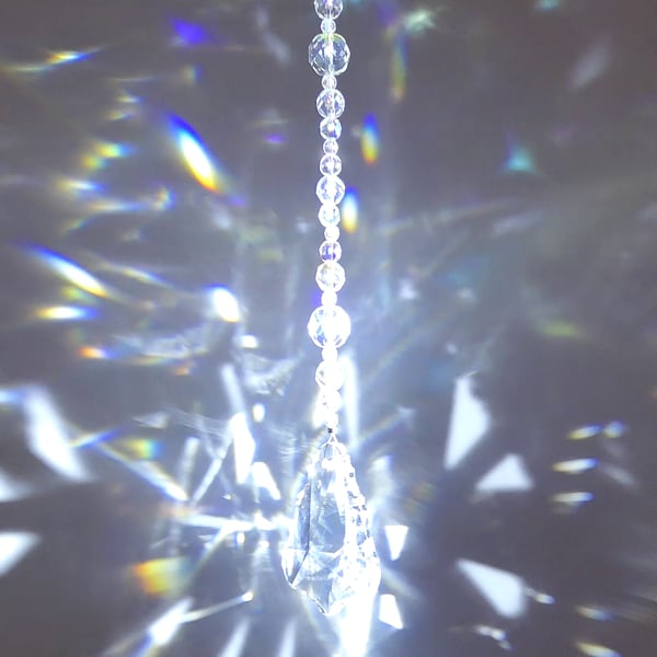 Suncatcher handmade clear hanging decoration with baroque prism