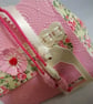 Ribbon Purse Pretty Pink Dotty Circles and Cottage Florals Gift Box - Image 2